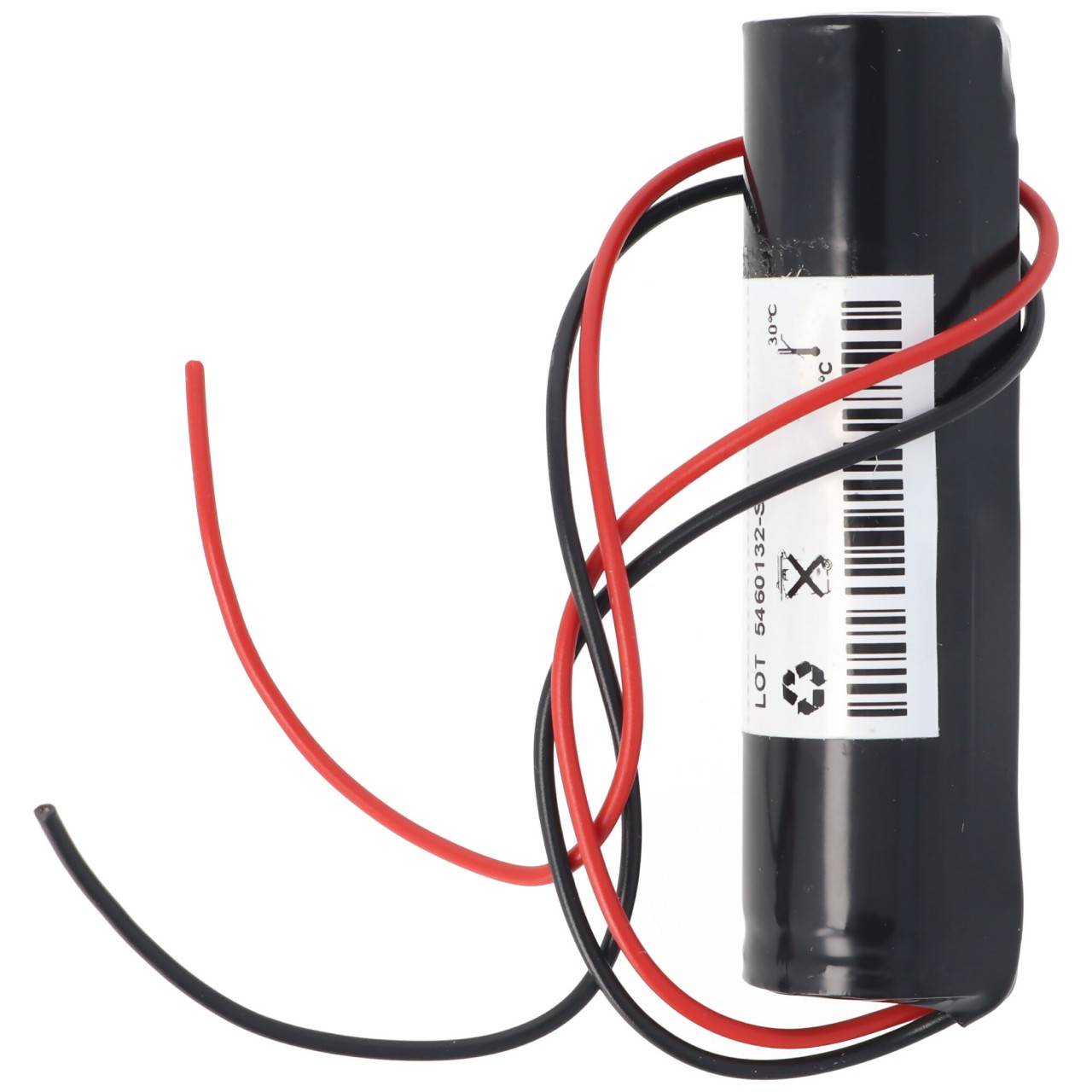 Batterie pour lampe de secours NiCd 2,4V 1800mAh L1x2 Sub-C avec câble de 200mm sur un côté compatible avec batterie...-1