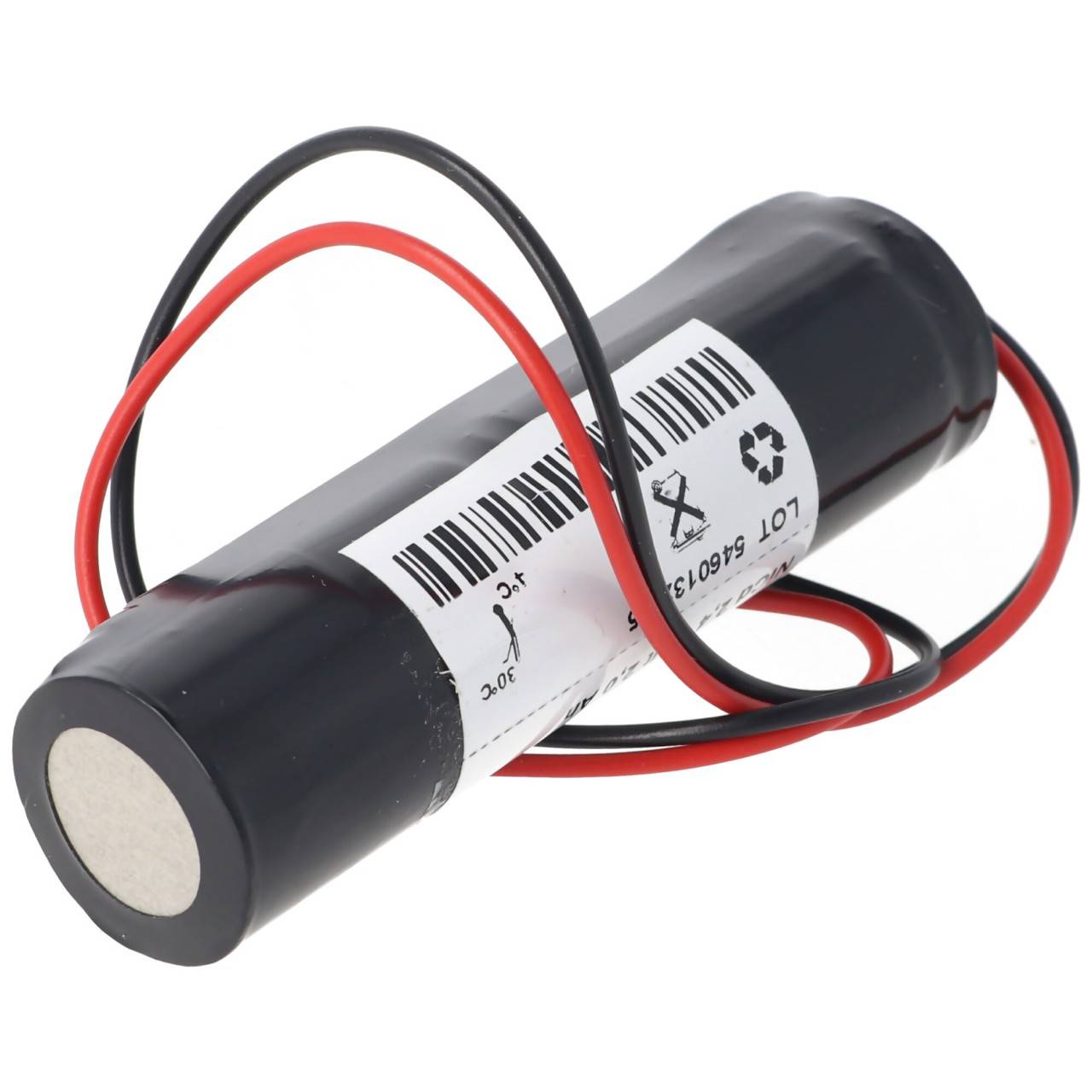 Batterie pour lampe de secours NiCd 2,4V 1800mAh L1x2 Sub-C avec câble de 200mm sur un côté compatible avec batterie...-3