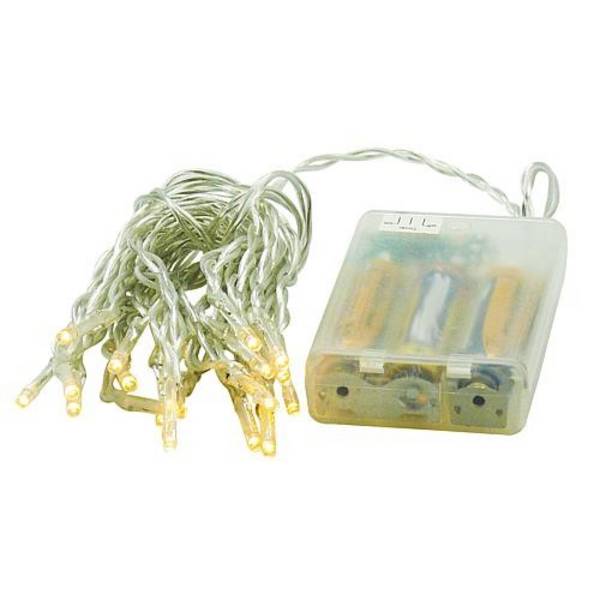 EGB LED mini guirlandes 20 flg. Fonctionnement sur piles avec minuteur