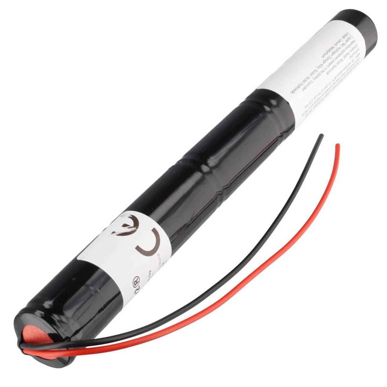 Batterie lumière de secours NiCd 6.0V 2500mAh L1x5 Baby C avec un câble de 200mm unilatéral remplace la batterie 6V