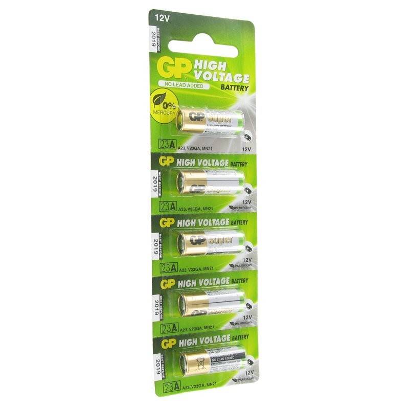 5 pièces Pile alcaline ultra haute tension GP23A 12Ae, A23, VA23GA, MS21, MN21, 8LR932, 28x10mm-3