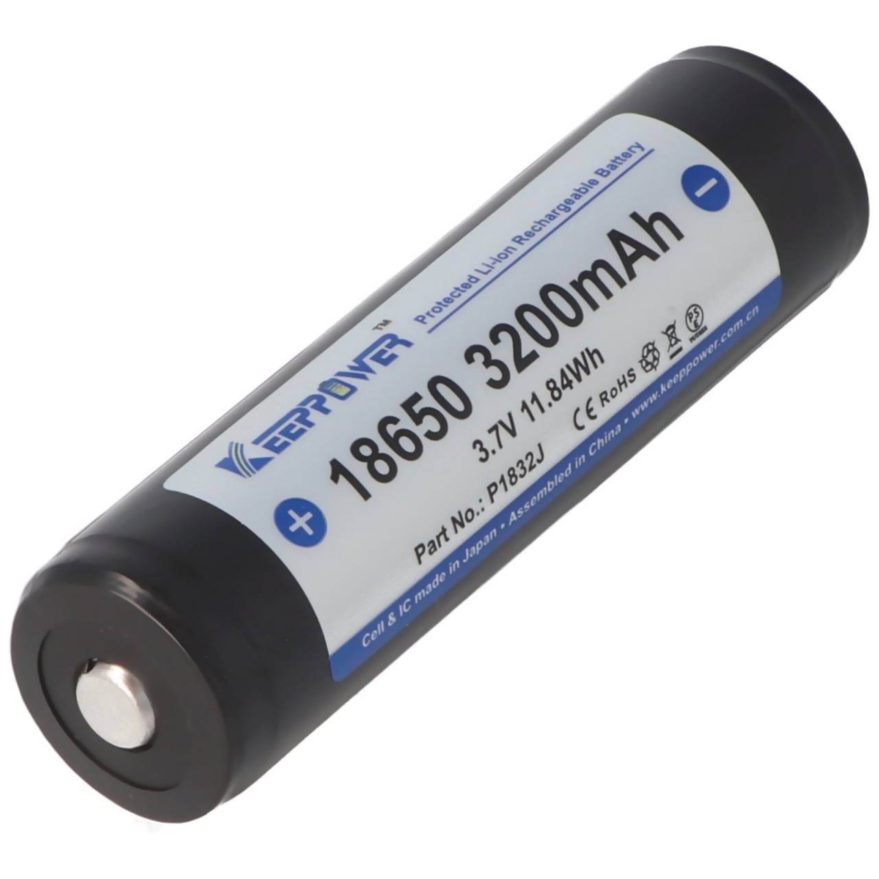 Keeppower 18650 - PCB protégé de batterie Li-ion de 3,6V - 3,7V de 3,600mAh-1