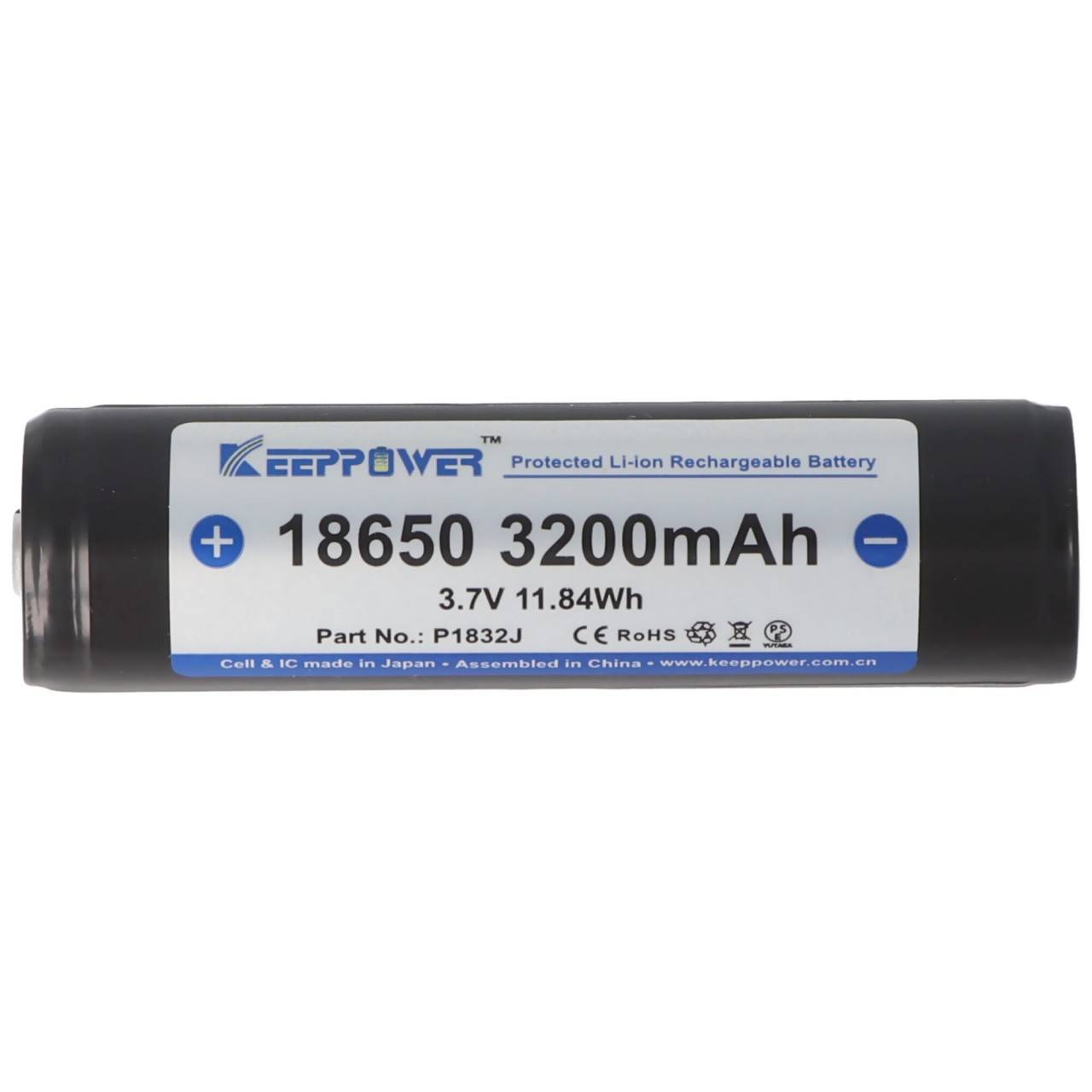 Keeppower 18650 - PCB protégé de batterie Li-ion de 3,6V - 3,7V de 3,600mAh-3