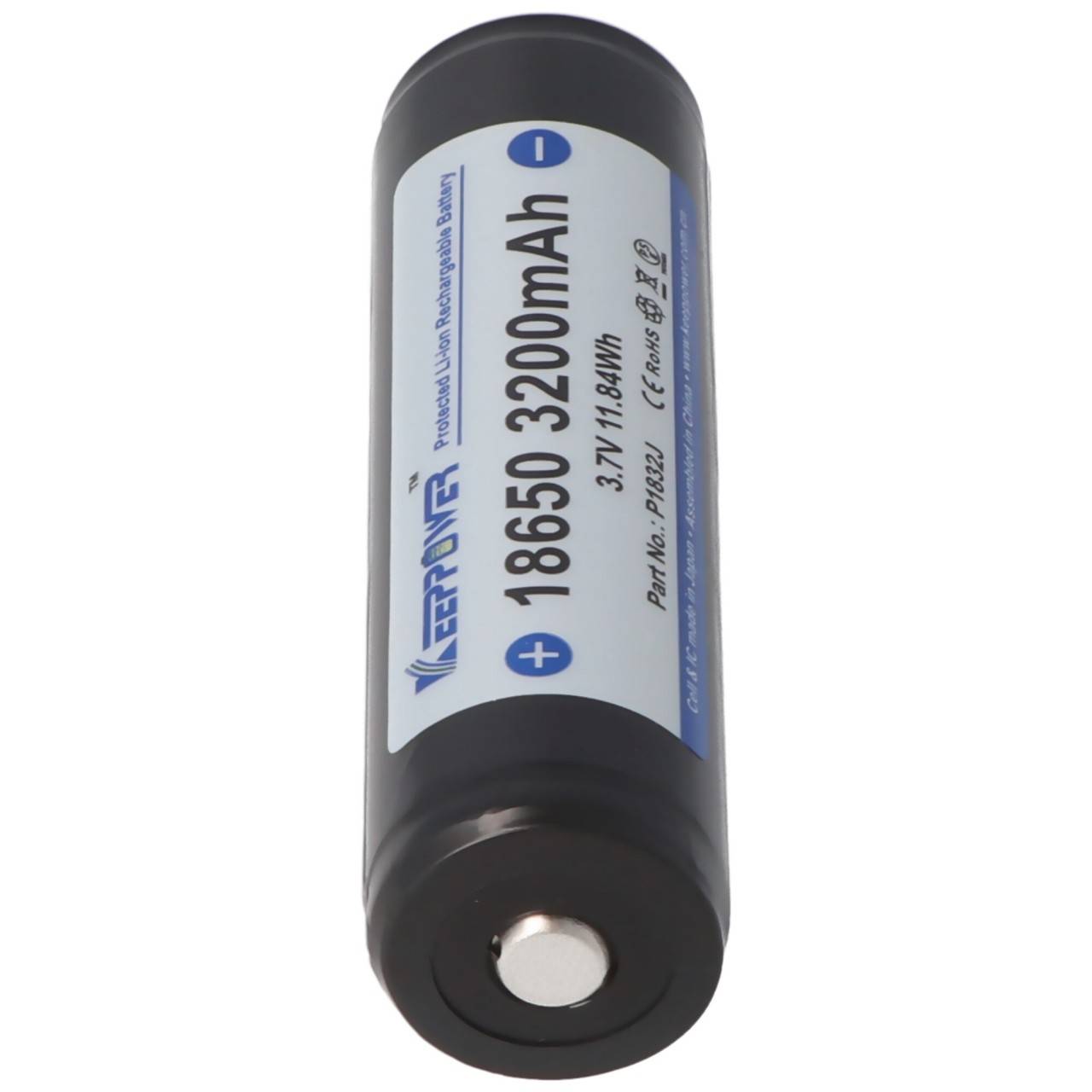 Keeppower 18650 - PCB protégé de batterie Li-ion de 3,6V - 3,7V de 3,600mAh-4