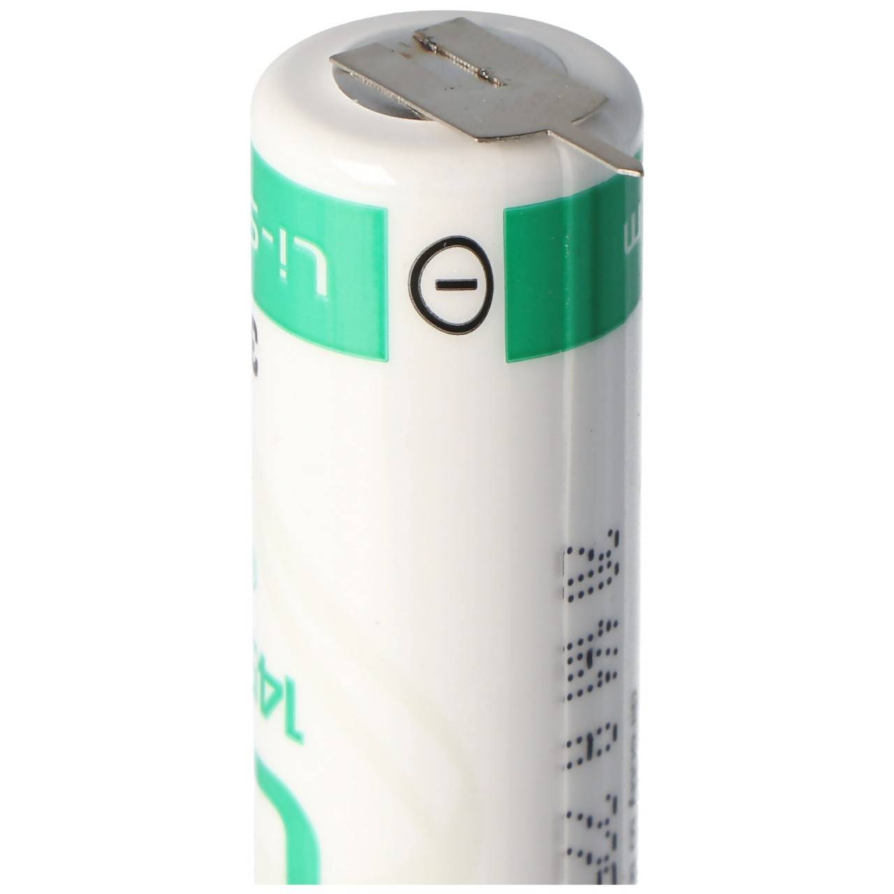 Saft LS14500 AA Pile lithium 3,6 volts avec connexion d'impression, LS14500 LiSOCl2 2600mAh 1er Imprimer - / 2er Print +-2