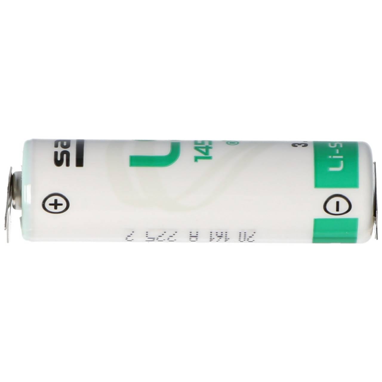 Saft LS14500 AA Pile lithium 3,6 volts avec connexion d'impression, LS14500 LiSOCl2 2600mAh 1er Imprimer - / 2er Print +-4