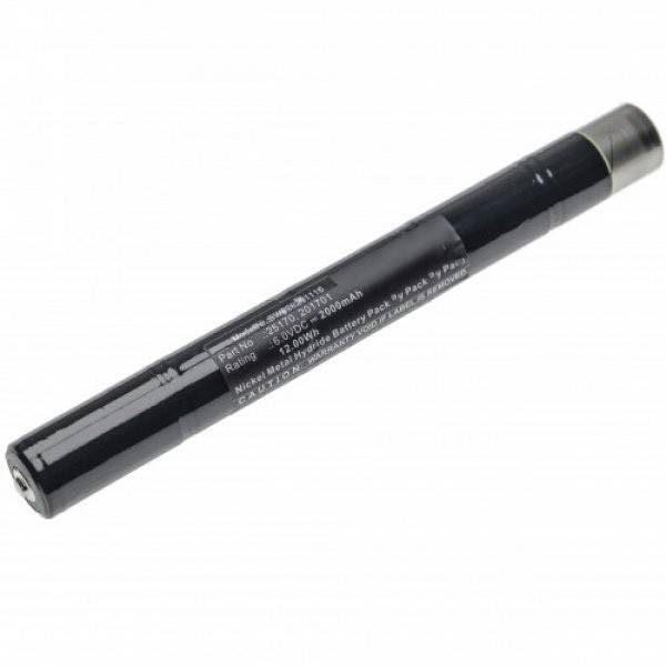 Batterie adaptéee à la batterie Streamlight SL-15X, SL15, NiMH 6.0 Volt 2000mAh, 12Wh, 212.64 x 22.4mm-0