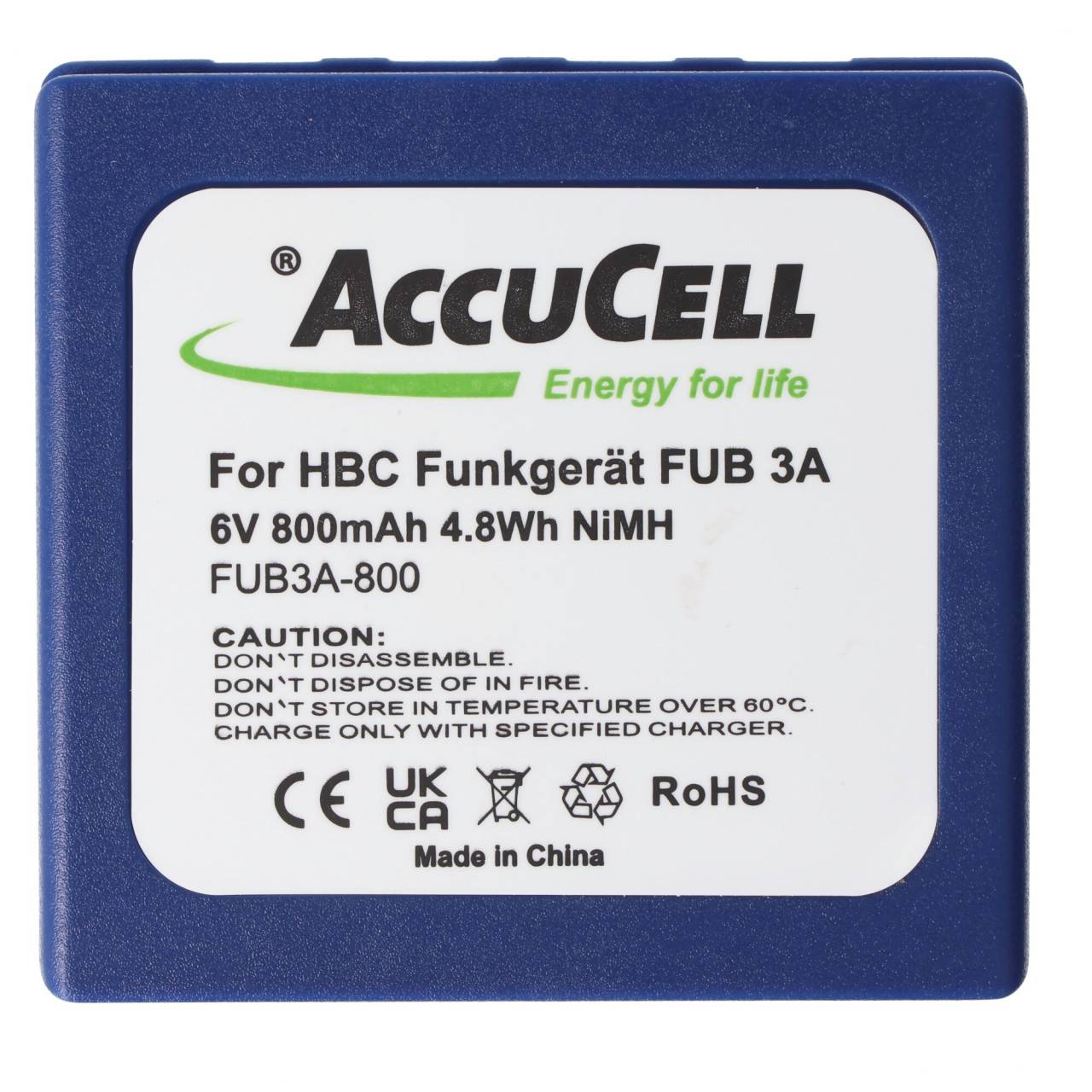 Batterie 800mAh pour batterie radio HBC FUB 3A BA203060, BA222060, 6V 730mAh-3