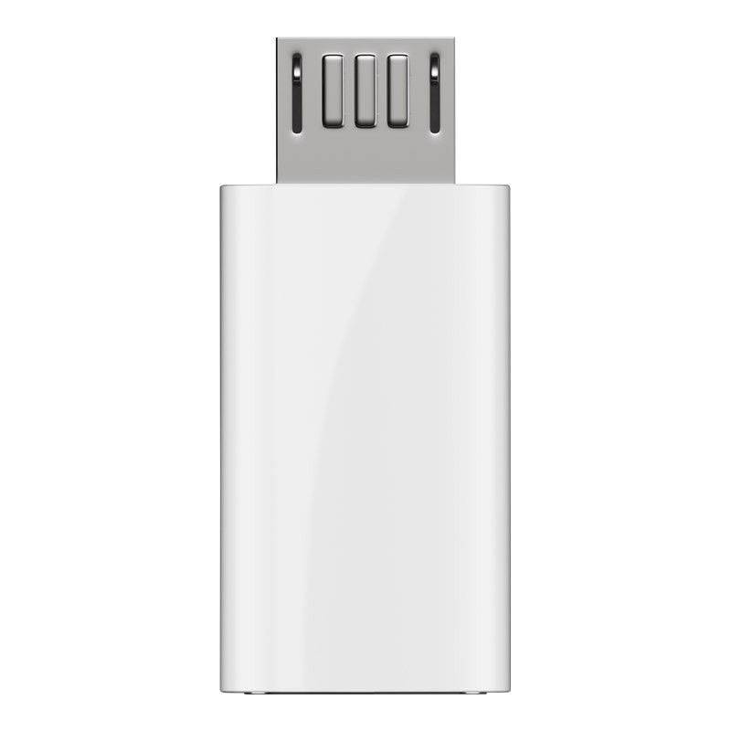 Adaptateur USB 2.0 Micro-B vers USB-C blanc, pour connecter un périphérique Micro-USB avec un câble USB-C-1