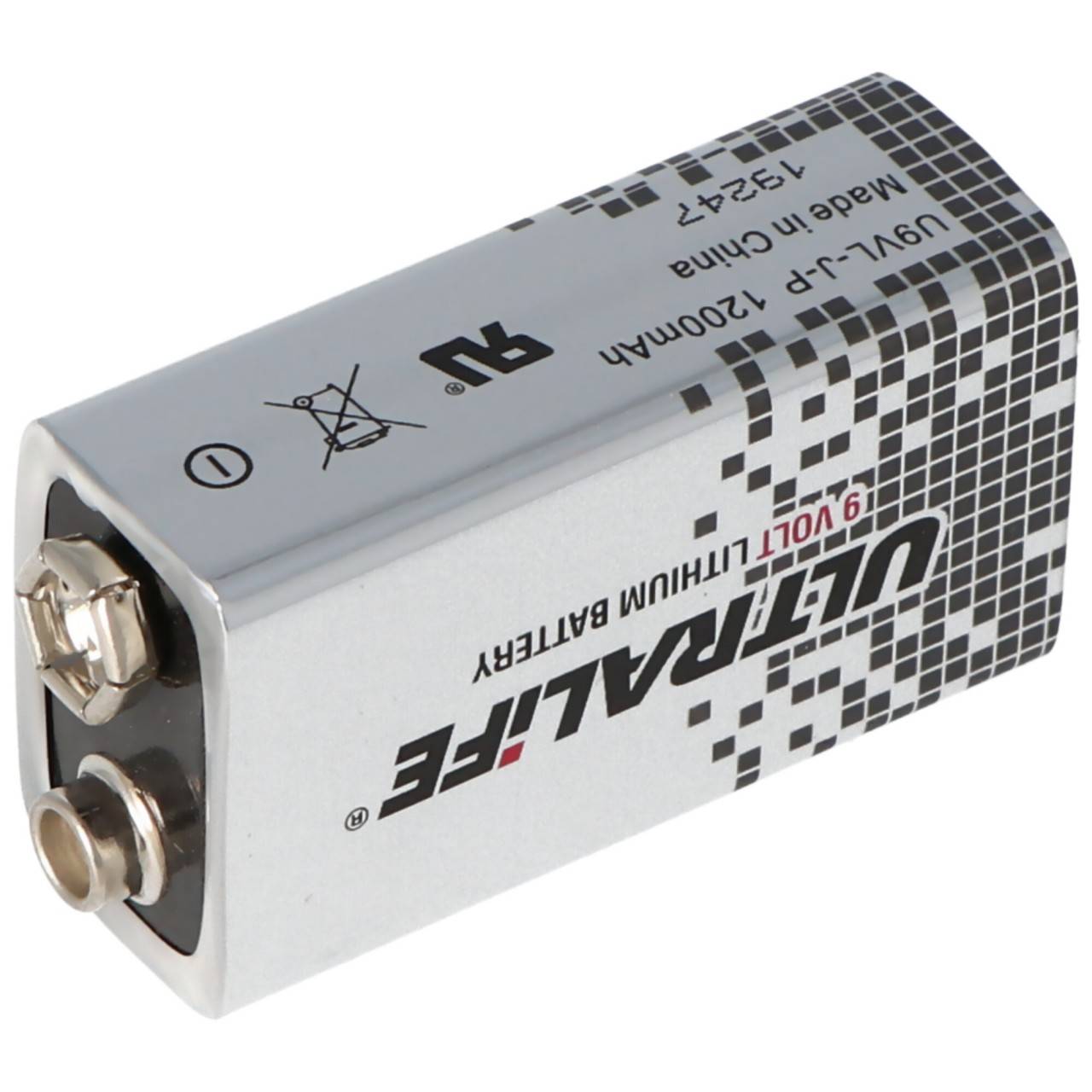 Batterie au lithium Ultralife de 9 V, bloc E, U9VL, U9VL-J, U9VL-JP-3