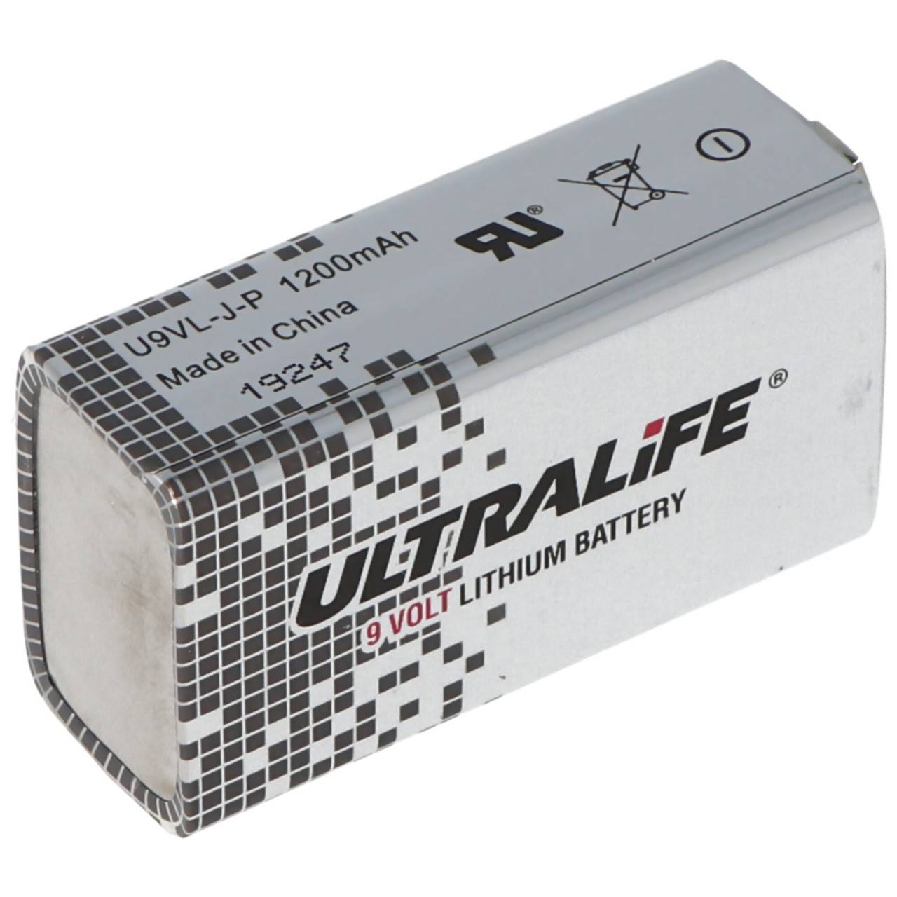 Batterie au lithium Ultralife de 9 V, bloc E, U9VL, U9VL-J, U9VL-JP-4