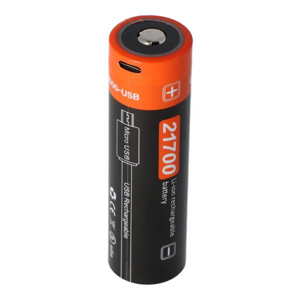 Cellule ronde 21700, Li-ion, 3,7 V, 4000 mAh, 14,8 Wh, avec connexion de charge USB