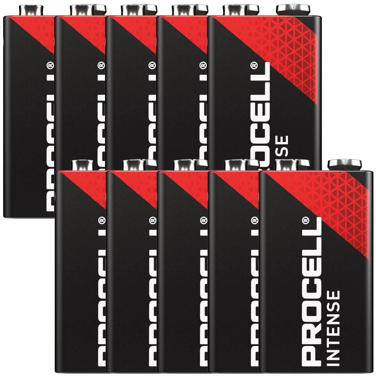 10 pièces de Duracell Procell Intense 9V, 6LR61 dans une boîte, pour les appareils énergivores-0