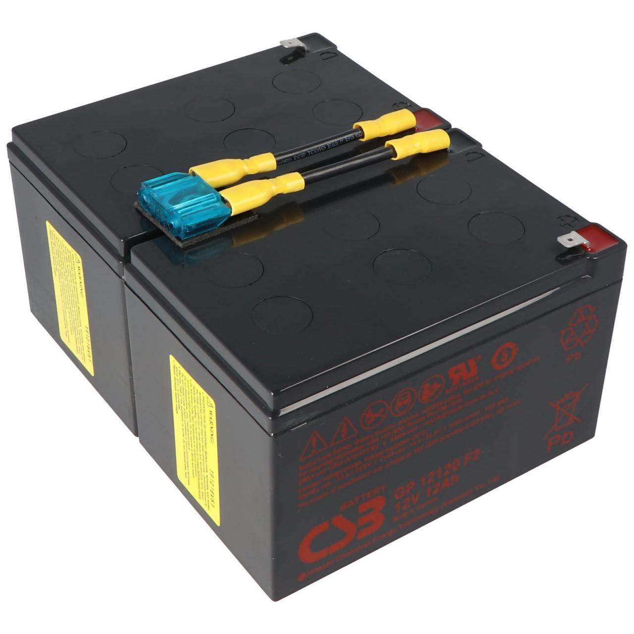 Batterie adaptéee à la batterie de remplacement APC n ° 6 APC-RBC6, batterie de remplacement CSB SCD6 pré-assemblée...-4