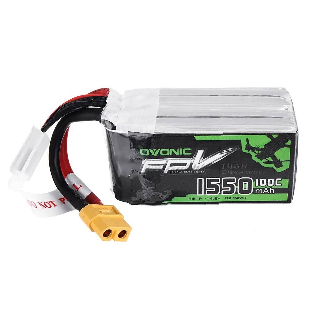 Batterie Li-polymère - 1550mAh (14.8V) 100C 4S XT60 prise pour modélisme, drones, multicoptères, quadricoptère tel...-0