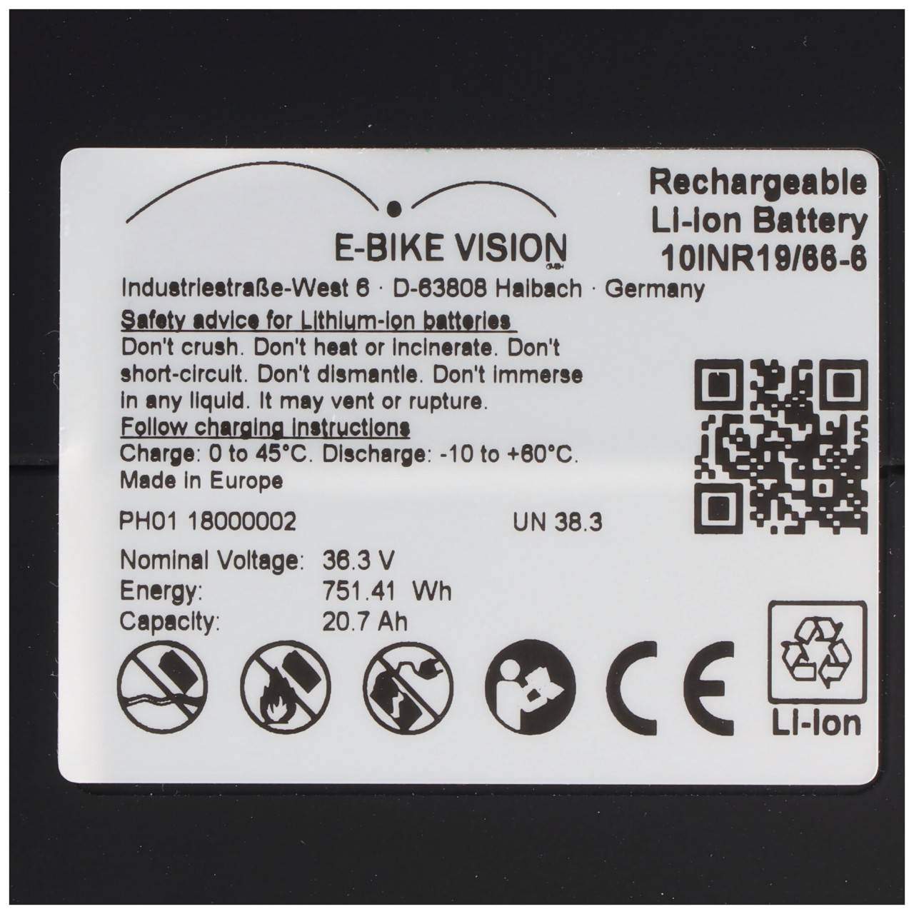 Batterie de vélo électrique 751.41Wh pour batterie d'alimentation Haibike Trekking 8.0 36 volts 20,7 Ah cadre de tube...-2