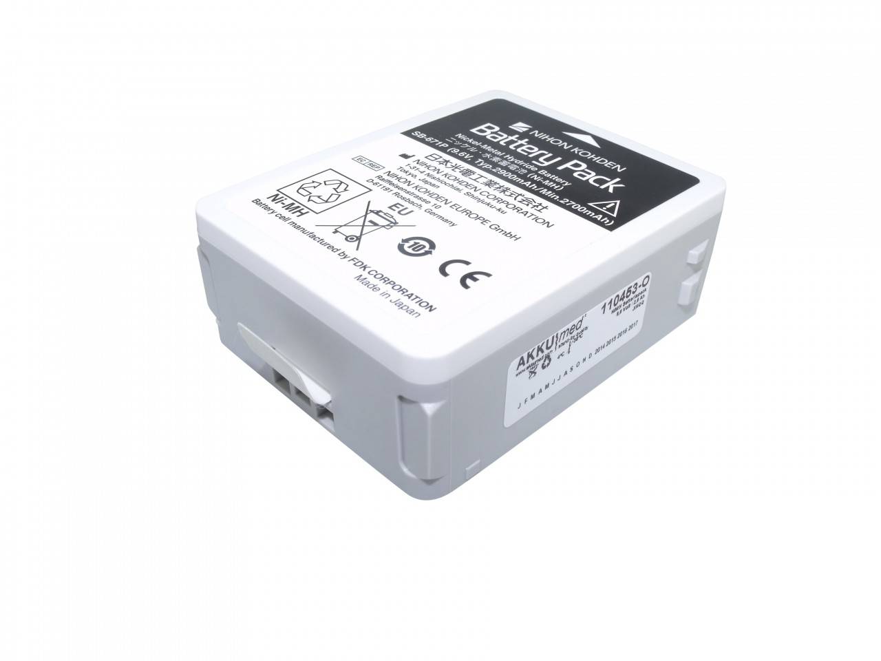Batterie rechargeable NiMH d'origine Nihon Kohden BSM 3000, 6000 - type X075-0