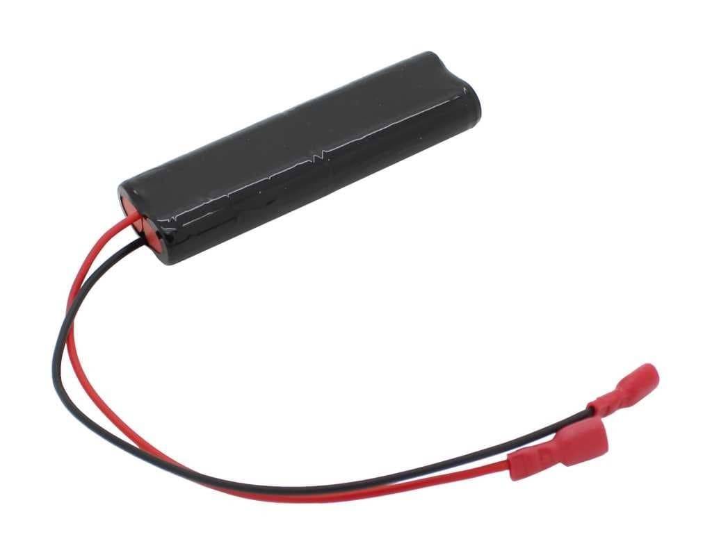 Batterie lumière de secours NiMH 4.8V 1800mAh L2x2 Mignon AA avec prises de câble et faston -4.8mm / + 6.3mm remplace...-0