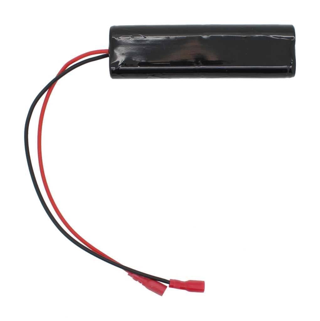 Batterie lumière de secours NiMH 4.8V 1800mAh L2x2 Mignon AA avec prises de câble et faston -4.8mm / + 6.3mm remplace...-1