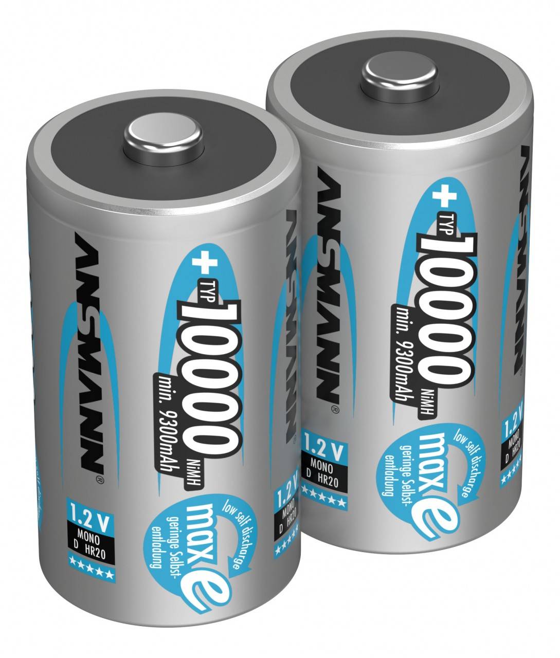 Batterie Ansmann NiMH Mono 10000mAh, blister de 2-2
