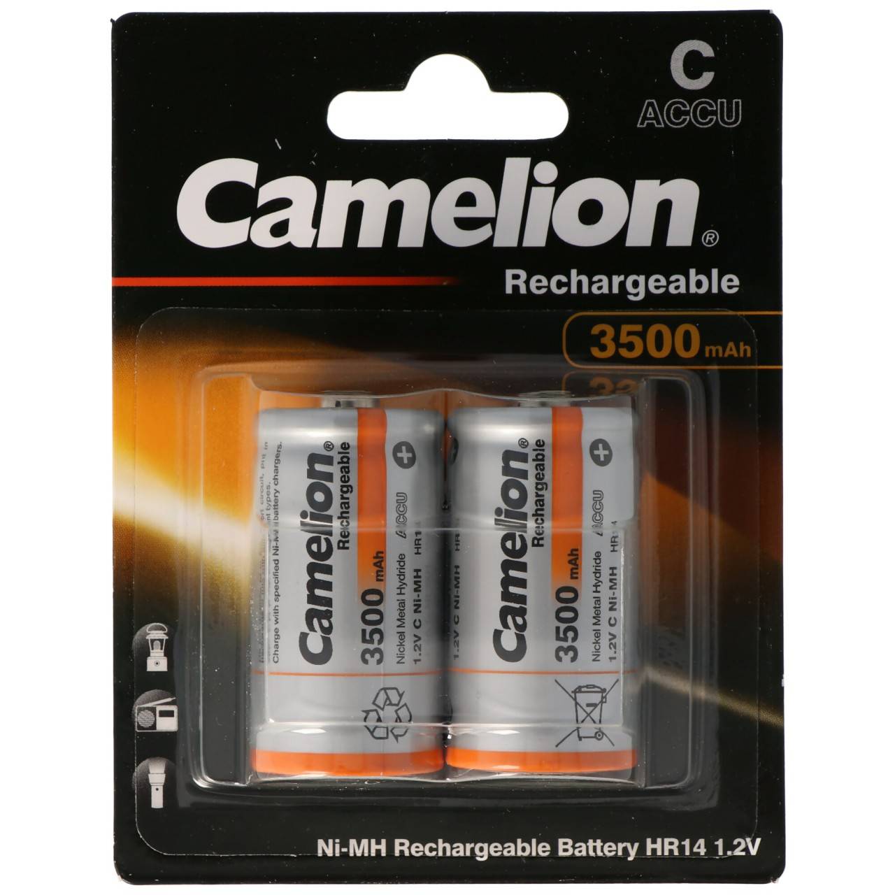 Batterie NiMH Baby LR14 C HR14 avec jusqu'à 3500mAh 1,2 volts en blister de 2-0