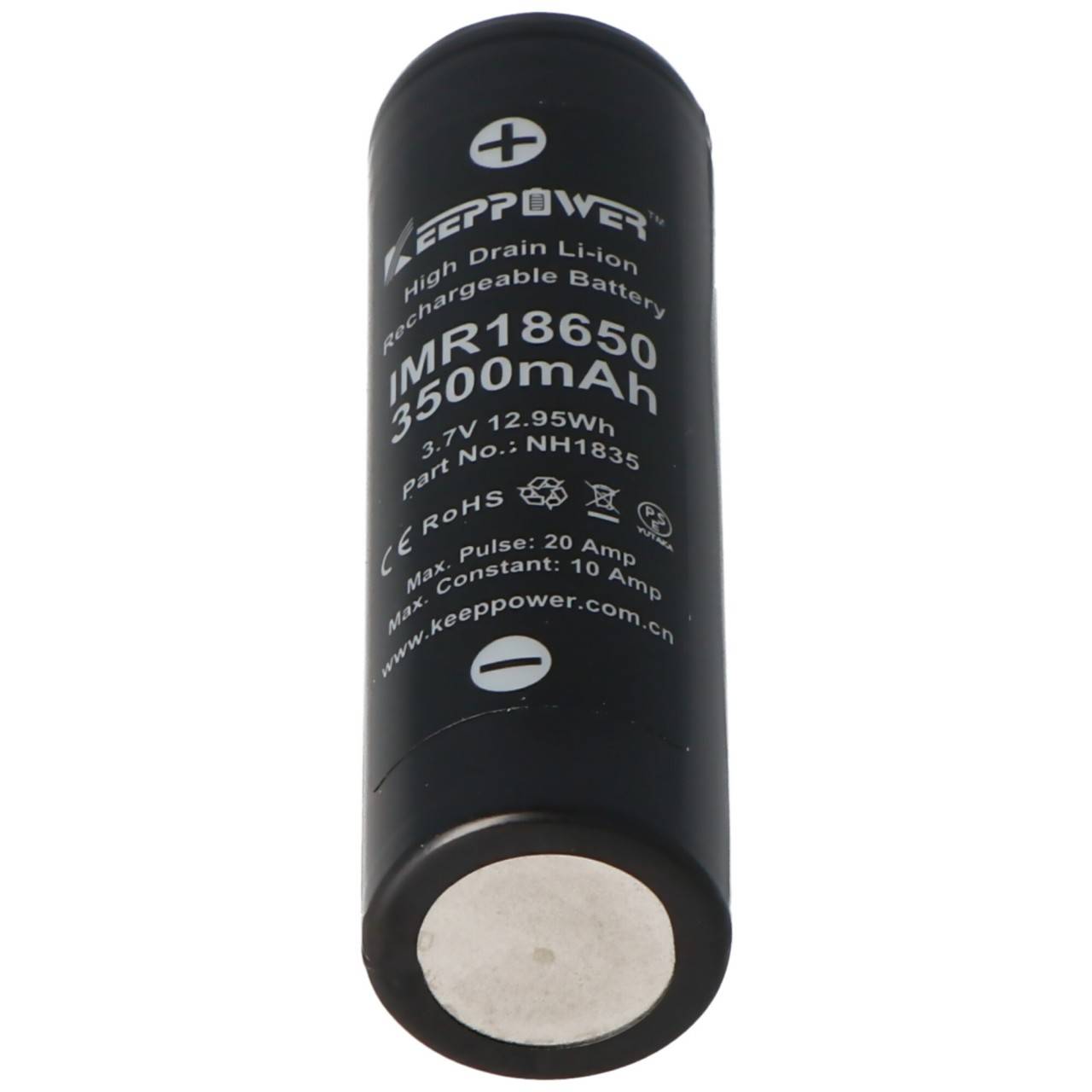 Keeppower IMR18650 - 3500mAh, 3,6V - 3,7V Batterie Li-Ion (Capot Plat)-3