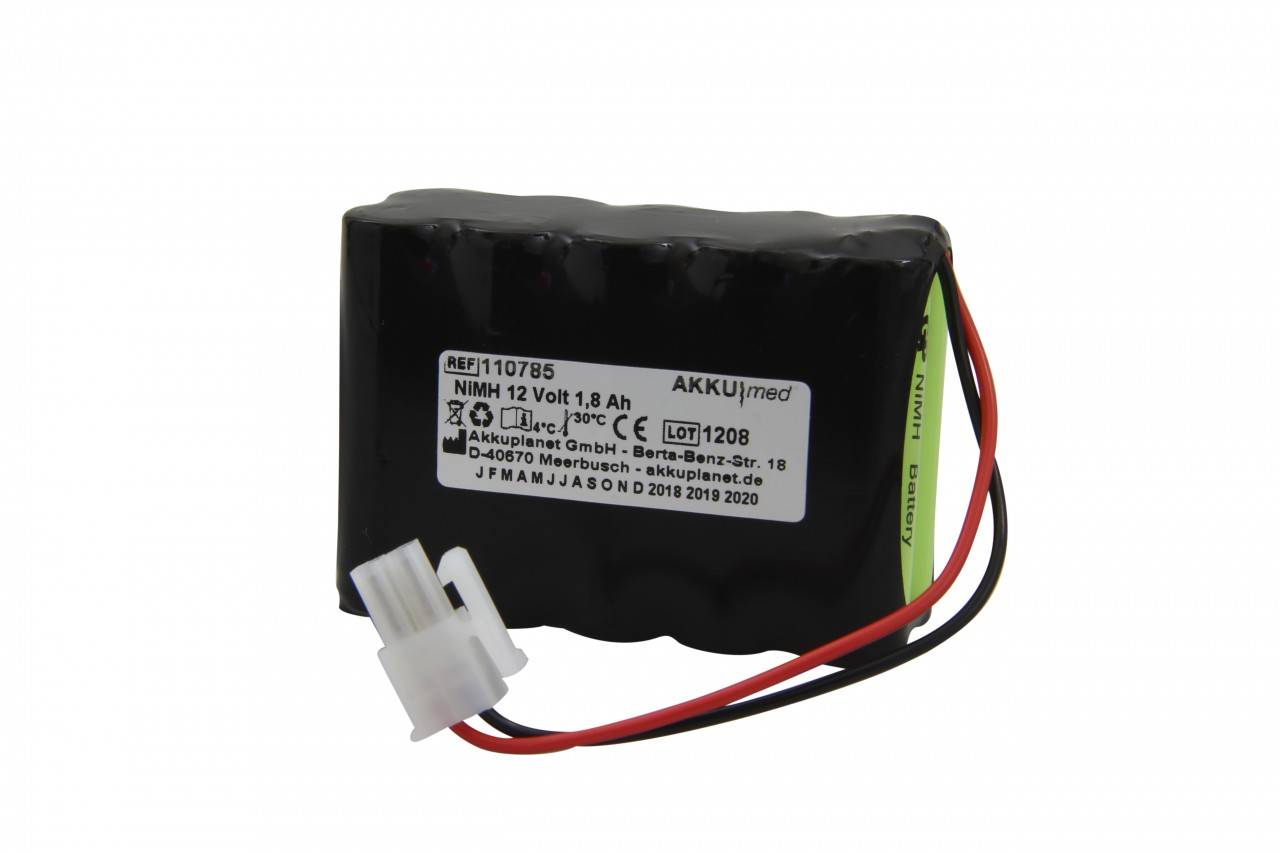 Batterie NiMH pour Cardiatte Cardioline AR1200 View AR1200view 12 Volt / 1,80 Ah - GP180AAH10YMXZ *** Attention,...-0