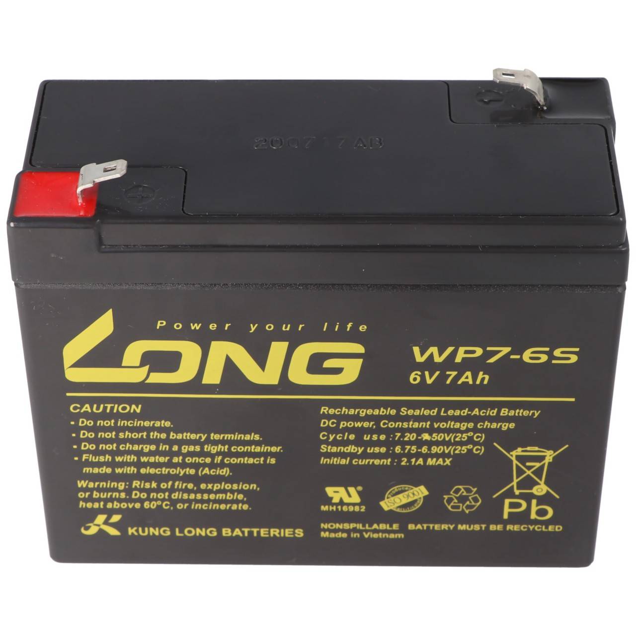 Batterie plomb gel avec adaptateur pour clignotant électronique Horizont Tele-Blitz 6V 7Ah-2