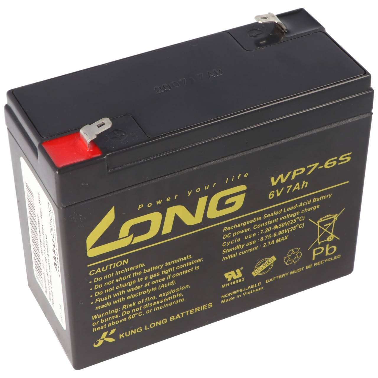 Batterie plomb gel avec adaptateur pour clignotant électronique Horizont Tele-Blitz 6V 7Ah-3