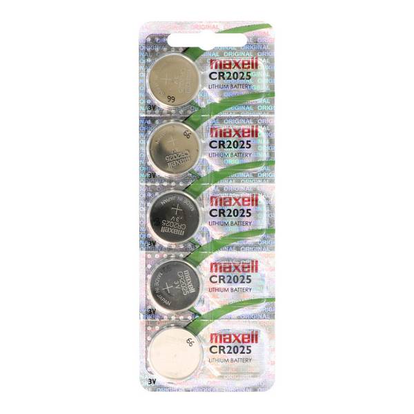 Maxell CR2025 Pile au lithium CEI CR2025, ensemble de 5