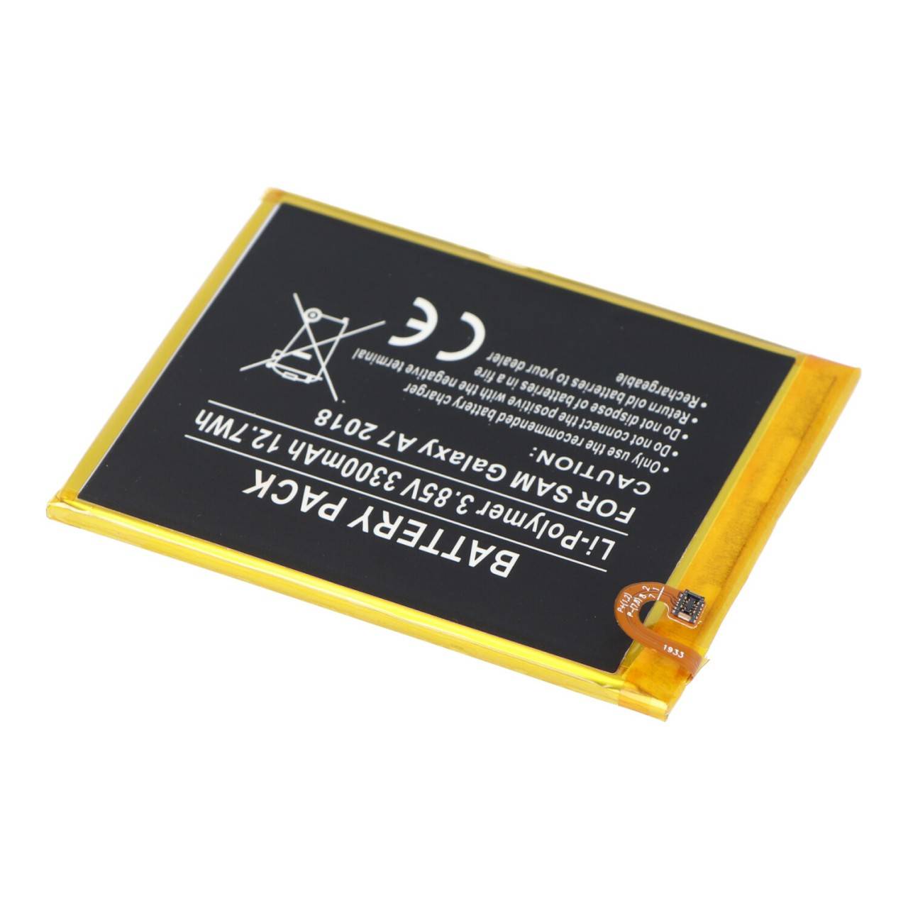Batterie pour Samsung Galaxy A7 2018, Li-Polymer, 3.85V, 3300mAh, 12.7Wh, intégrée, sans outil-2