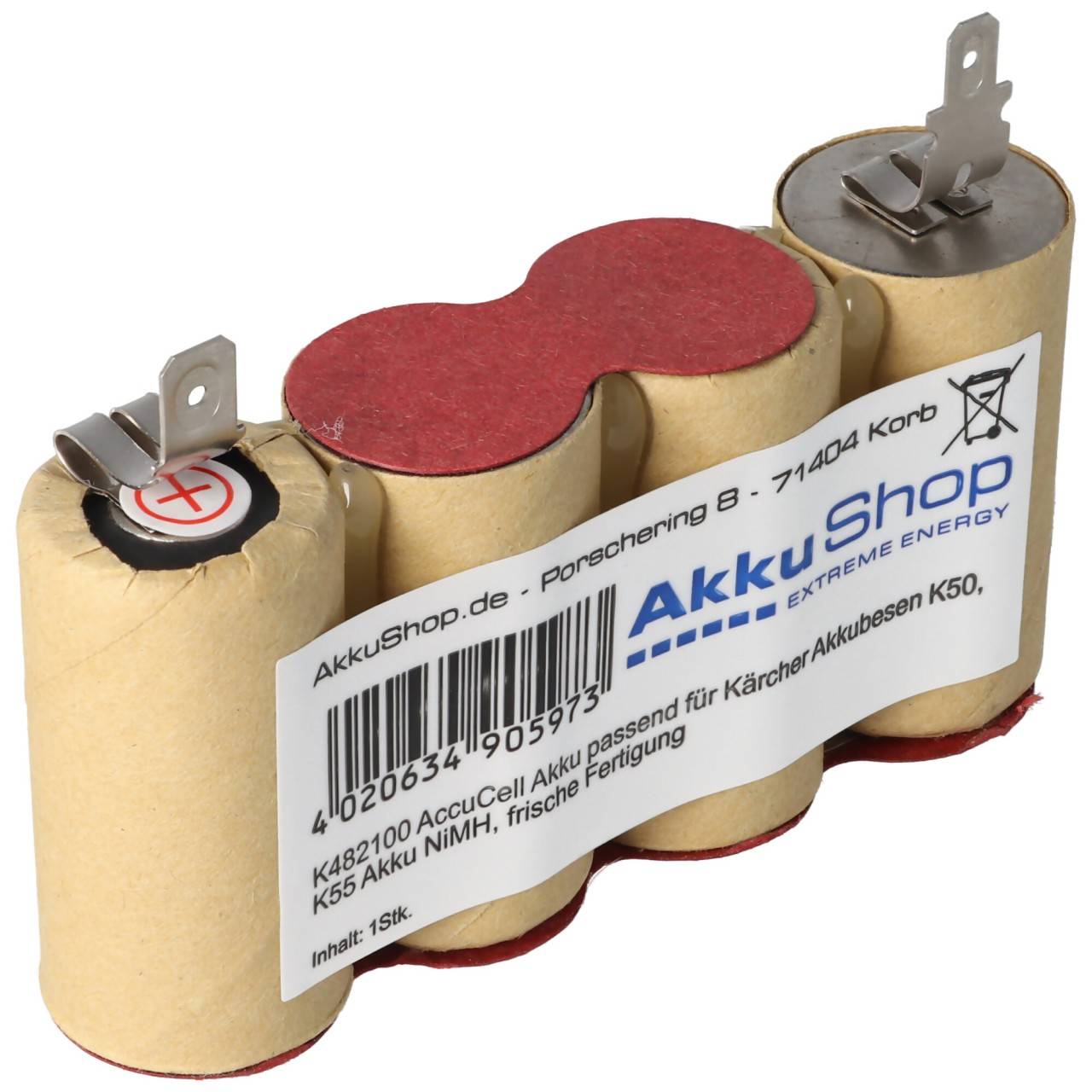 Batterie NiMH - 2000mAh (4.8V) pour les robots ménagers nettoyeurs domestiques à balai électrique tels que Kärcher...-2