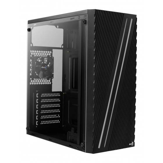 Aerocool Streak, Midi Tower, PC, Noir, ATX, micro ATX, Mini-ITX, Acrylonitrile-Butadiène-Styrène (ABS), SPCC, Multi-3