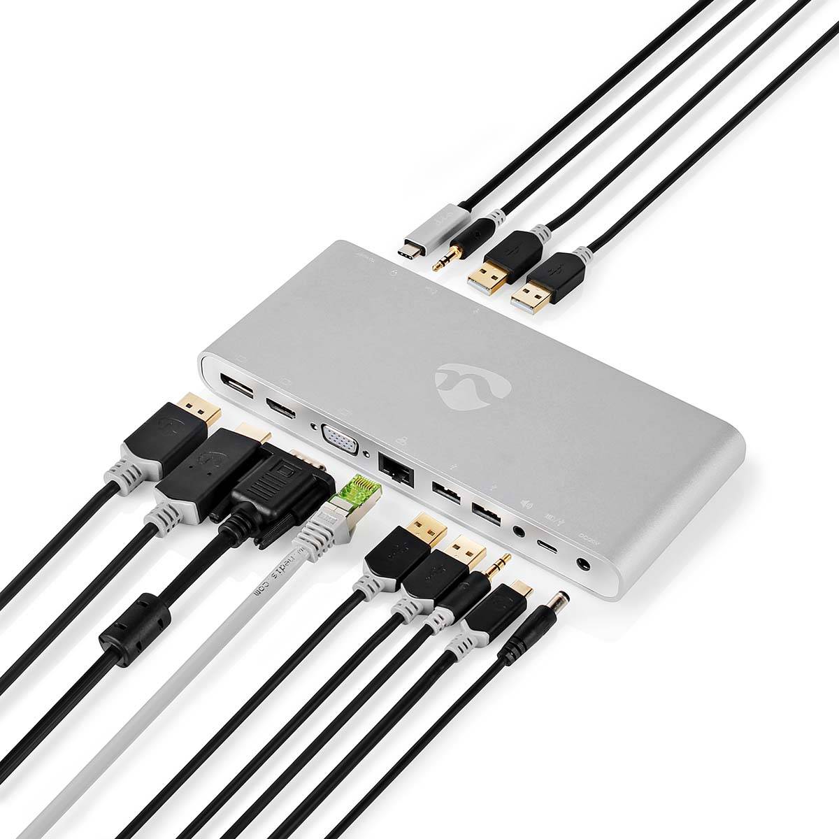 Station d’Accueil USB-C Multiports USB 3.2 Gen1 avec HDMI / VGA / Ethernet RJ45-1