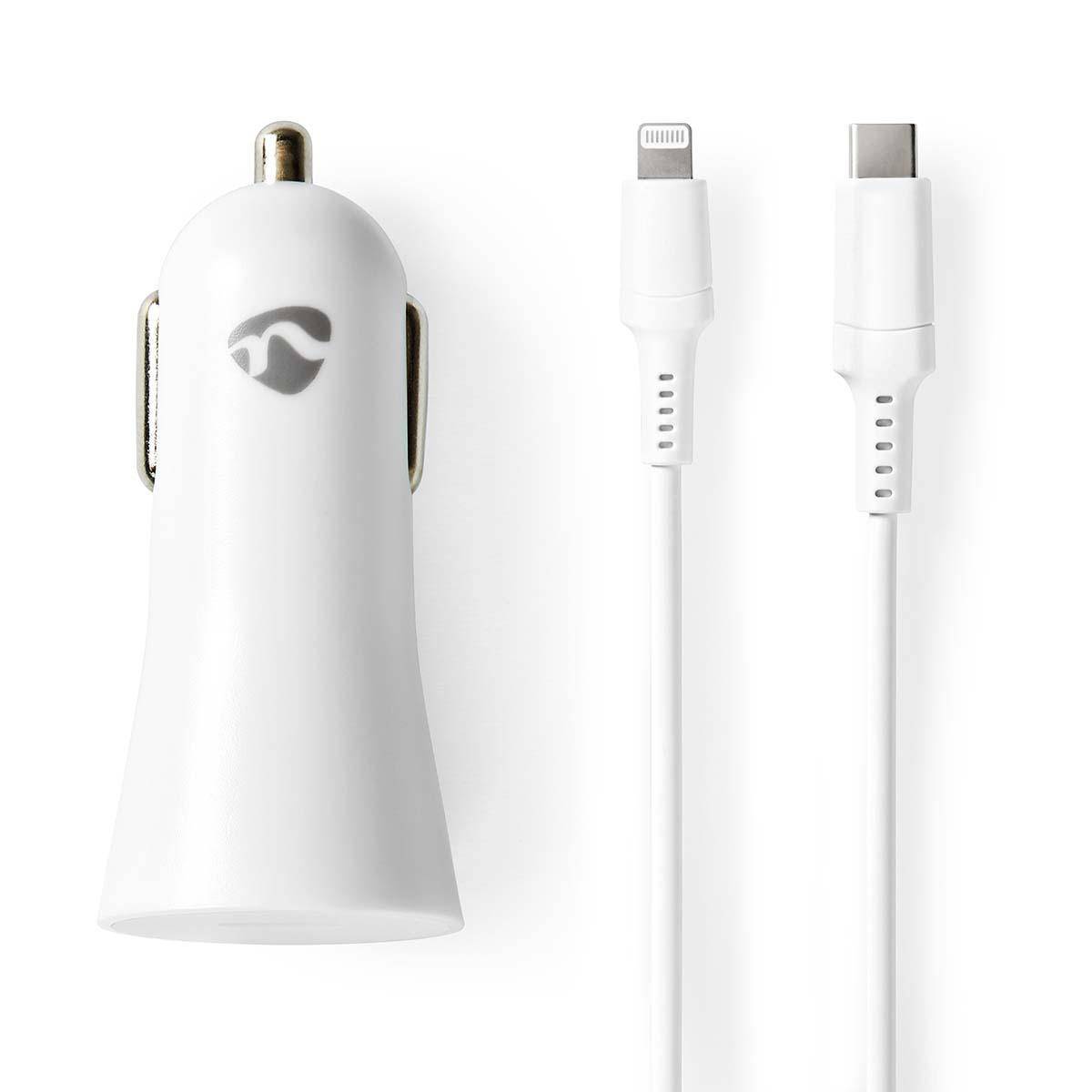 Chargeur Voiture 20W USB-C Power Delivery avec Câble Lightning 1m-2