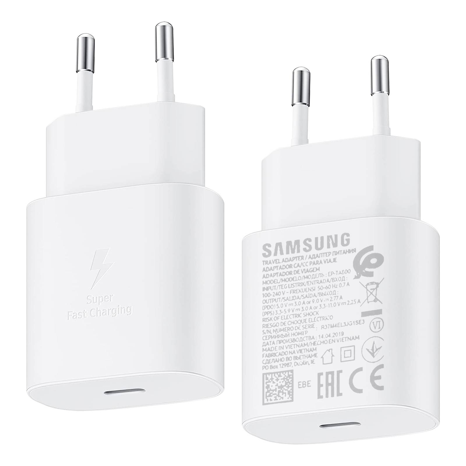 Chargeur Secteur USB-C 25W Power Delivery EP-TA800EWE-1