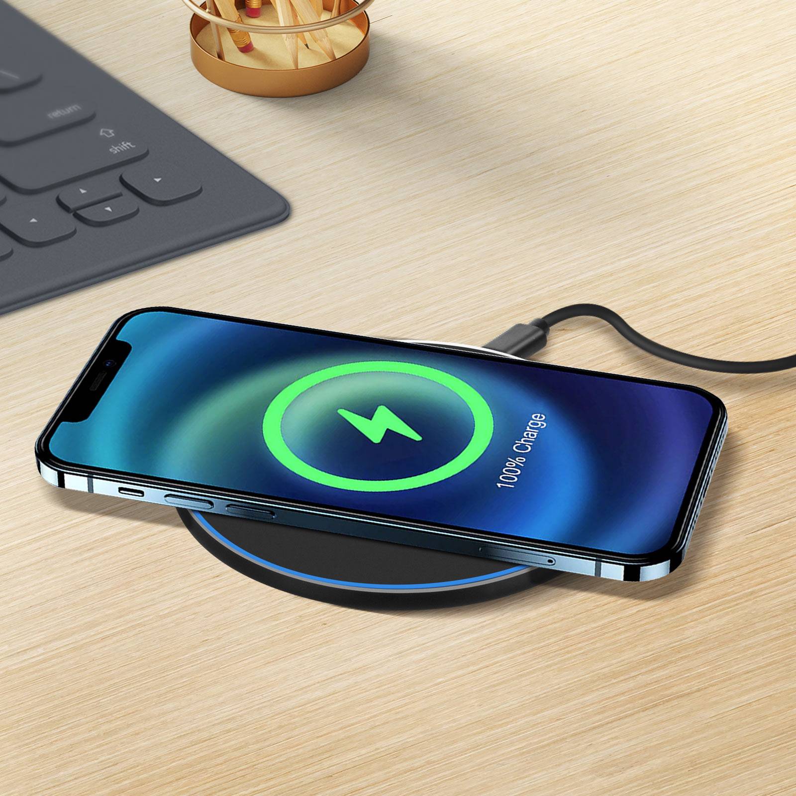 Chargeur sans-fil à induction QI 15W / 10W / 7.5W Charge adaptative-4