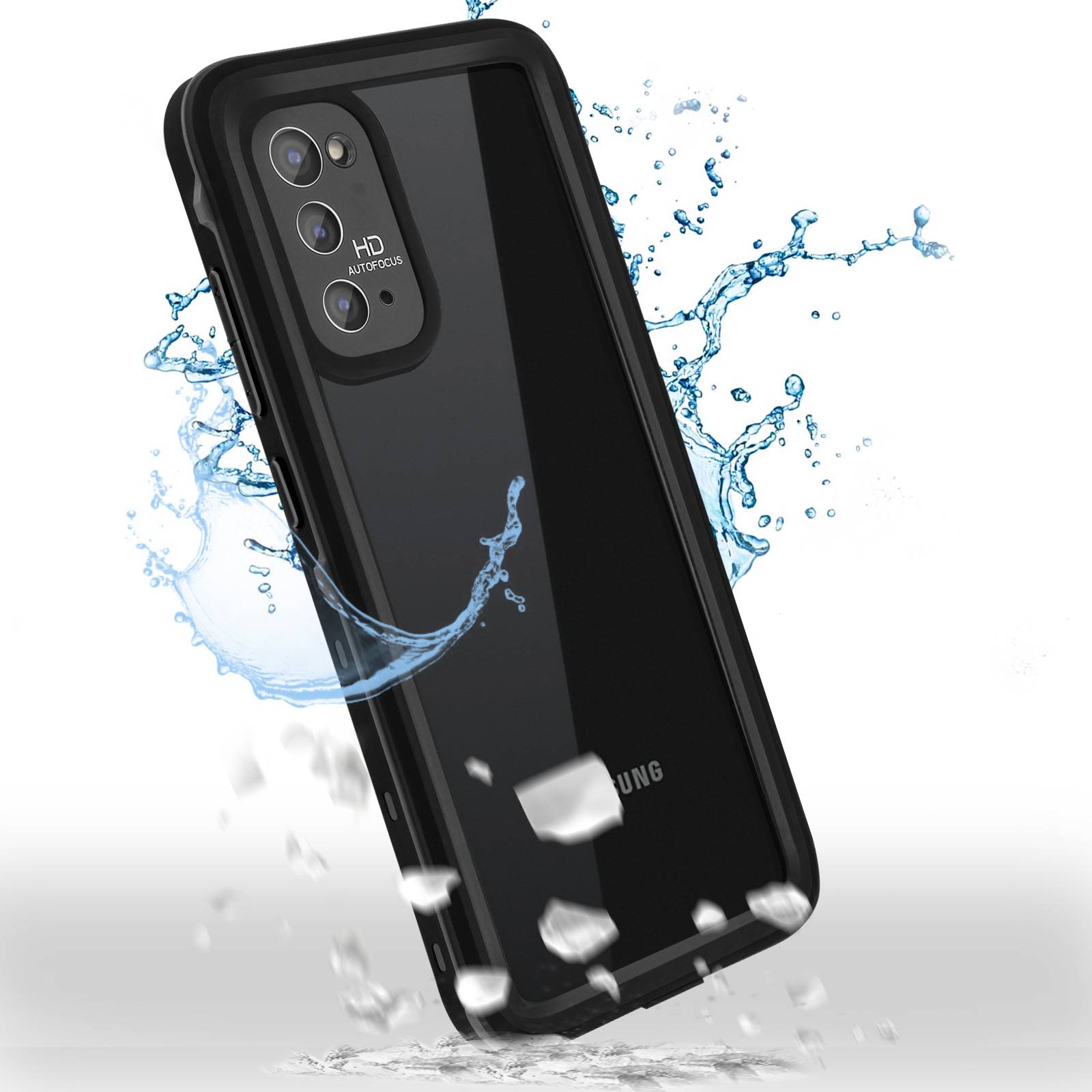 Coque pour Samsung Galaxy S20 Bi-matière Waterproof 2m Film Écran-1