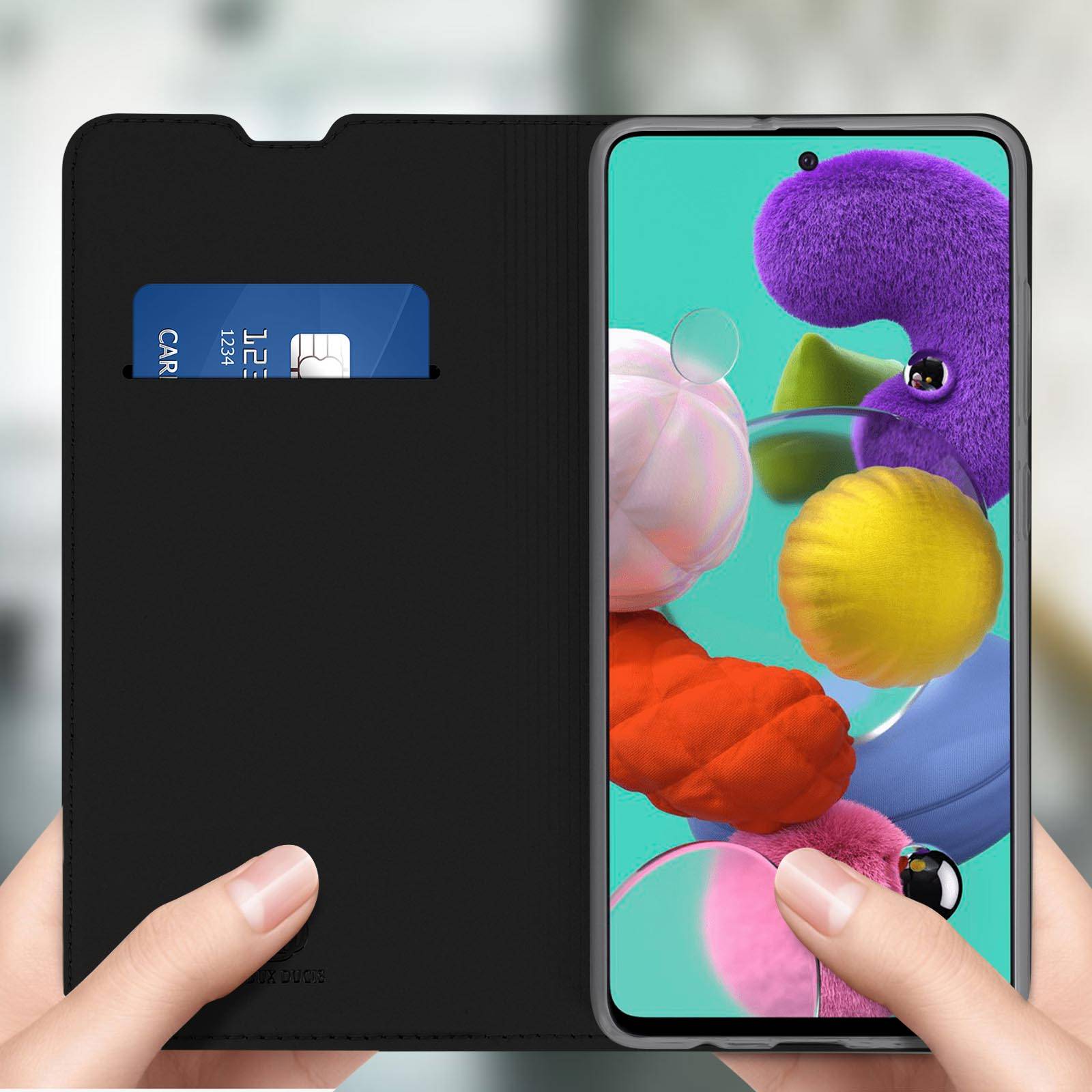 Housse pour Samsung Galaxy A51 Étui Folio Porte-carte Support Vidéo-3