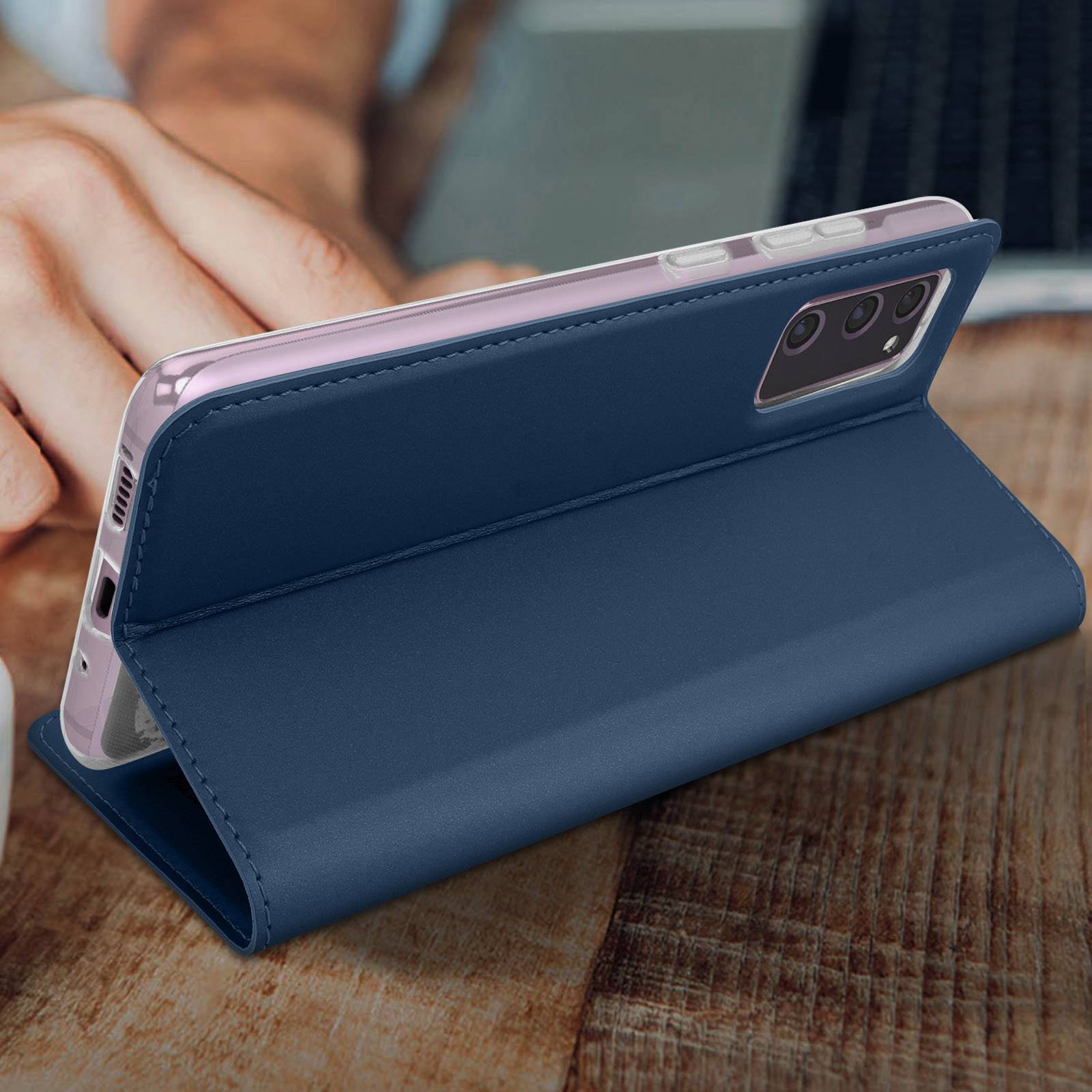 Étui pour Samsung S20 FE Support + Porte-carte Effet Satiné-4