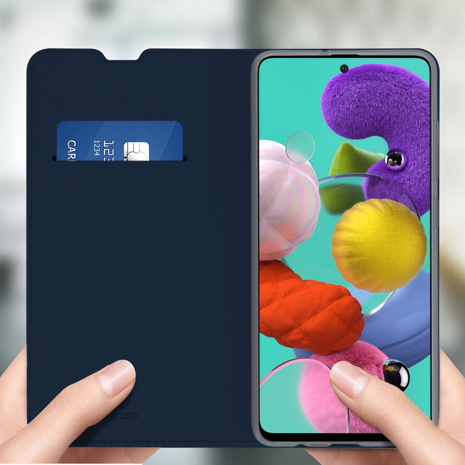 Housse pour Samsung Galaxy A51 Étui Folio Porte-carte Support Vidéo-3