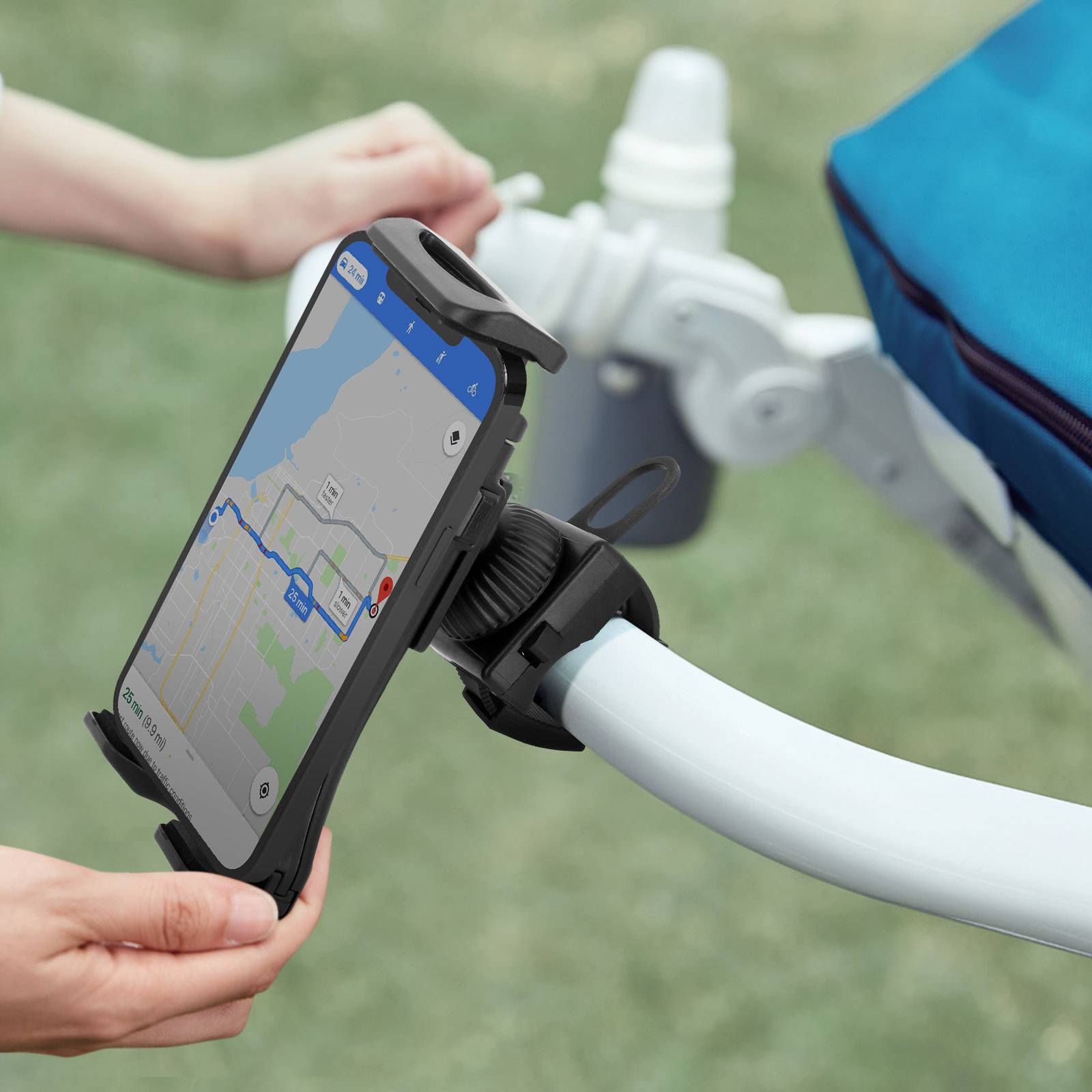 Support Téléphone / Tablette Guidon Fixation Bracelet Rotatif à 360°-4