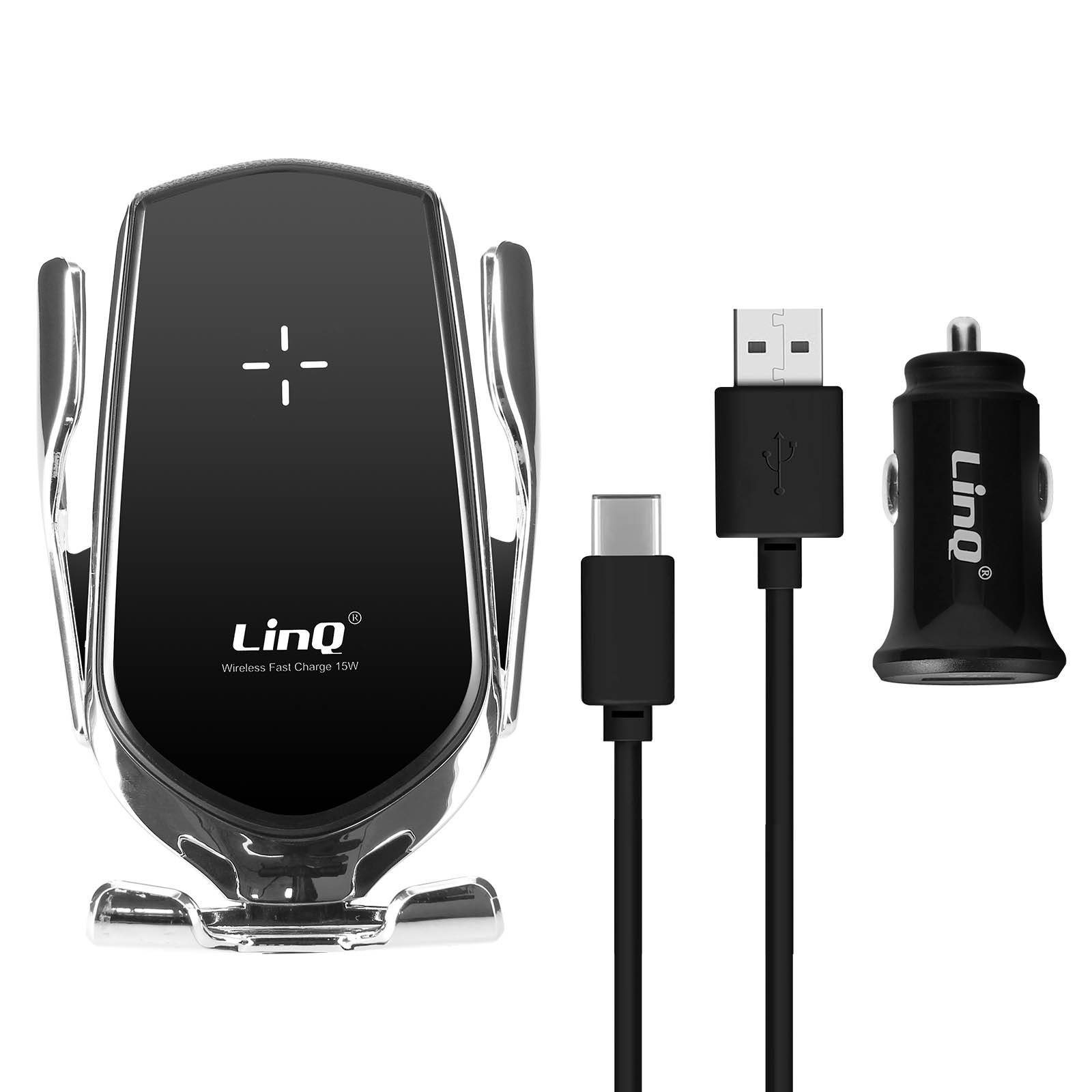 Support Voiture 3 en 1 pour Smartphone Chargeur Induction 15W Rotatif 360°-0