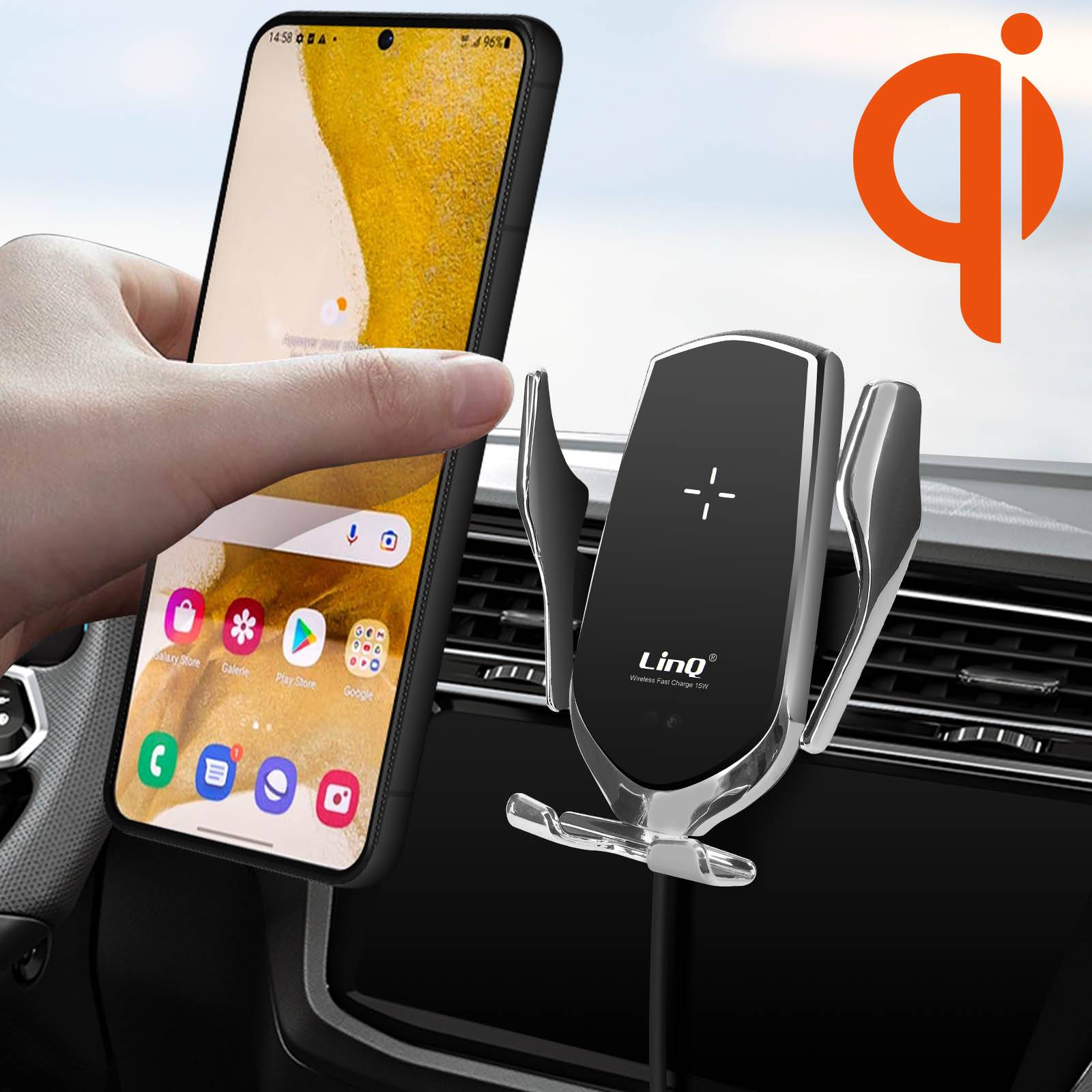 Support Voiture 3 en 1 pour Smartphone Chargeur Induction 15W Rotatif 360°-2