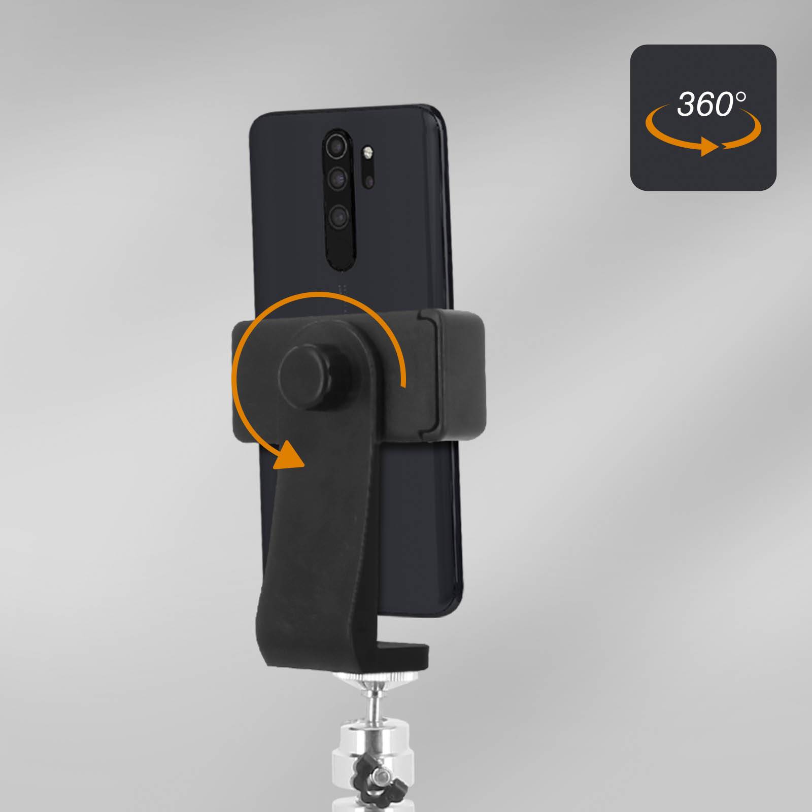 Trépied Bureau Smartphone Rotatif à 360° Pieds Extensibles-3