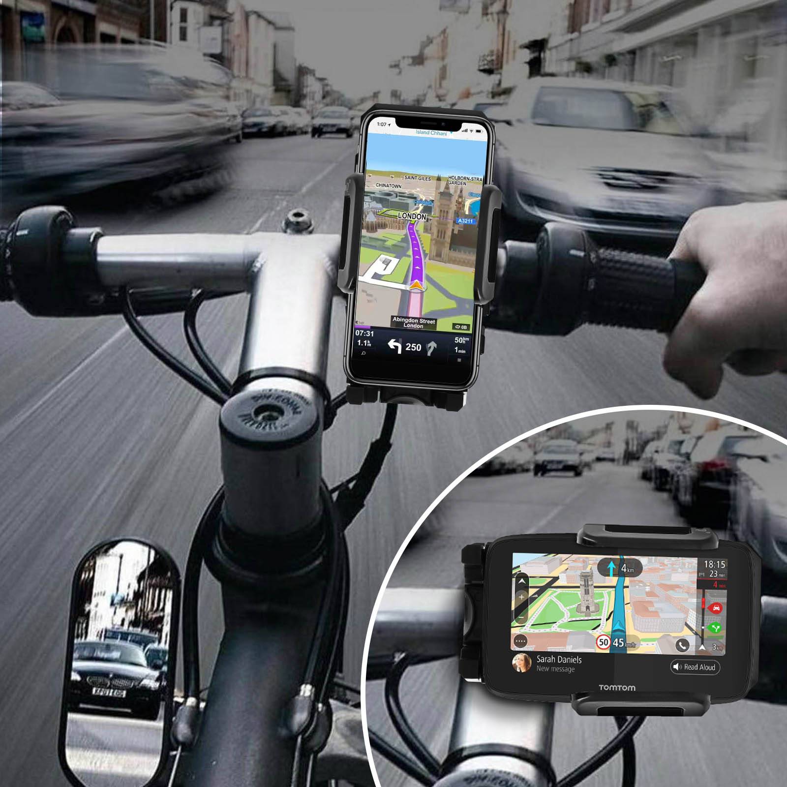 Support Vélo Universel Fixation Guidon Pinces ajustables Rotatif 360°-2