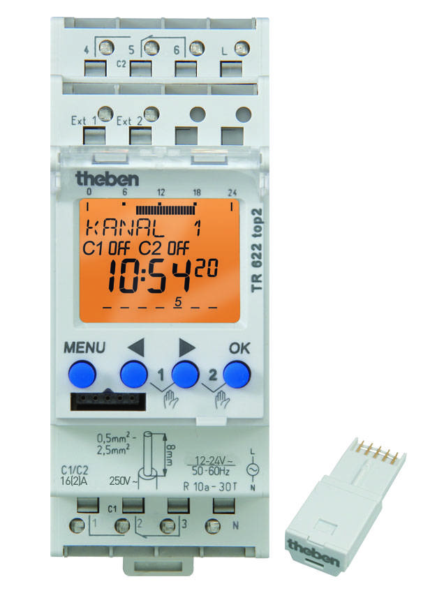 Theben TR 622 top2 24V Programmateur horaire pour rail 12 V-0