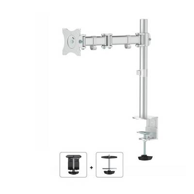 Neomounts NM-D135SILVER Support de table pour écran 1 Écran(s) 25,4 cm (10") - 76,2 cm (30") argent inclinable, mobile-0