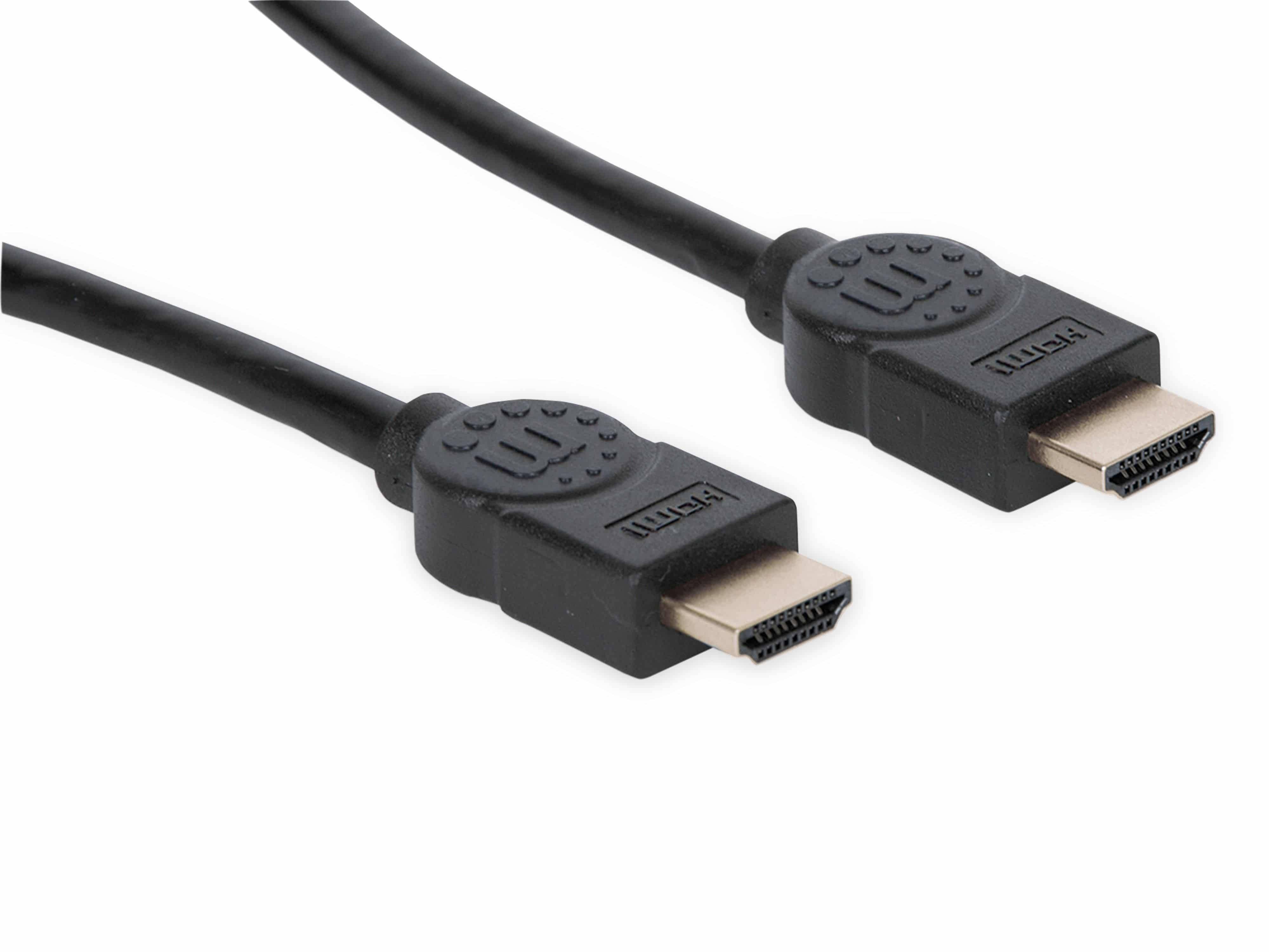 Image du symbole pour Câble de raccordement Manhattan HDMI Fiche mâle HDMI-A, Fiche mâle HDMI-A 1.80 m noir 355346 canal de retour audio, cont