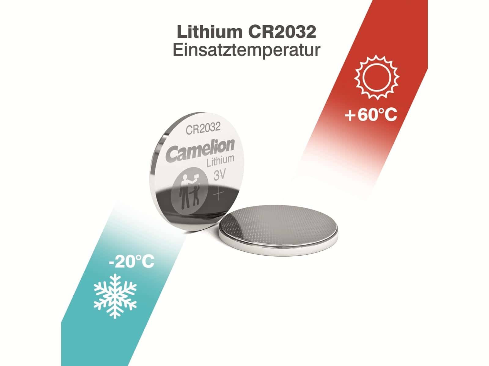 Pile bouton CR 2032 lithium Camelion 220 mAh 3 V 5 pc(s)-3